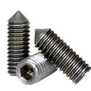 Cone Point Socket Set Screws, Thermal Black Oxide, Alloy (Inch)