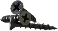 Particle Board Screw, Flat Head, Phillips, Black Phos, Hardened (Inch)