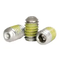 Cup Point Socket Set Screws, Nylon Patch, Stainless Steel 18 8 (Inch)
