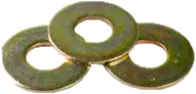 Uss Flat Washer, Zinc-Yellow CR+6 (Inch)