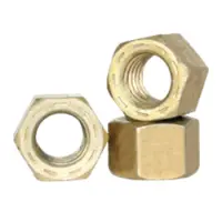 L9 Hex Nuts Cad. Yellow & Wax Alloy (India) (Inch)