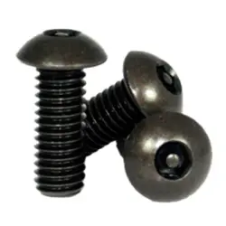 BUTTON SOCKET CAP ALLOY BLACK TAMPER RESISTANT (806)