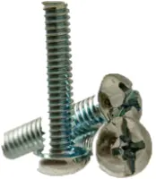 Machine Screw, Round Head Phillips/Slotted Combo, Zinc CR+3 (Inch)
