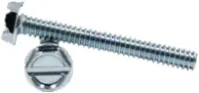 Machine Screw, Indented Hex Washer Head, Slotted, Zinc CR+3 (Inch)