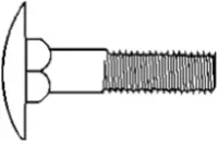 Step Bolt, A307 Grade A, Full Thread, Plain (Inch)
