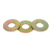 Uss Flat Washer, Thru Hardened, Zinc/Yellow (India) (Inch)