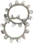 External Tooth Lockwasher, Din 6797A, Zinc CR+3 (Metric)