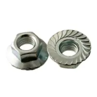 Hex Locknut, Serrated Flange, Case Hardened, Zinc CR+3 (Inch)