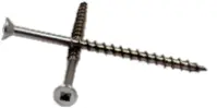 Stainless 18 8 Square Drive Flat Head Deck Screw (Drywall Screw), 4 Nibs, Type 17