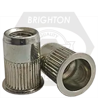 Steel Small Flange Knurled Body Rivet Nut Zinc Cr+3
