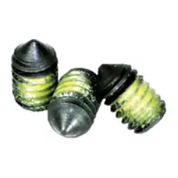 Cone Point Socket Set Screws, Nylon Patch, Thermal Black Oxide, Alloy (Inch)