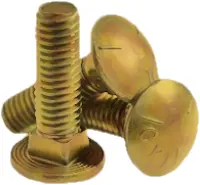 Carriage Bolt, Grade 5, Zinc-Yellow CR+6 (Inch)