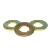 Sae Flat Washer, Thru Hardened, Zinc/Yellow (India) (Inch)